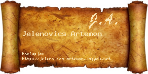 Jelenovics Artemon névjegykártya